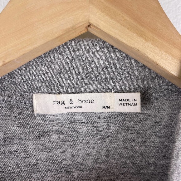 Rag & Bone Bigsby Heather Grey Mock Neck Balloon Long Sleeve Soft Women's Medium - Picture 7 of 10